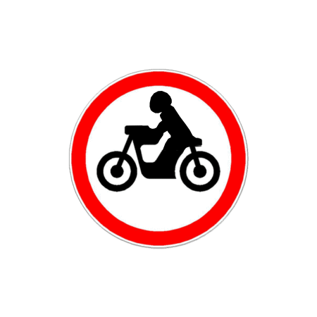Motociklų eismas draudžiamas