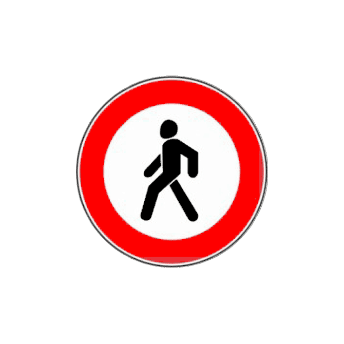 Pėsčiųjų eismas draudžiamas