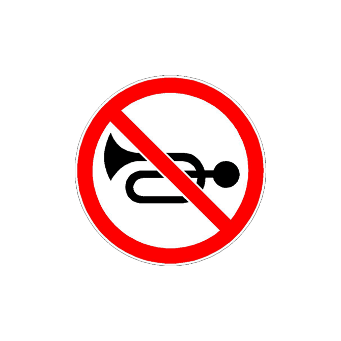 Naudoti garso signalą draudžiama