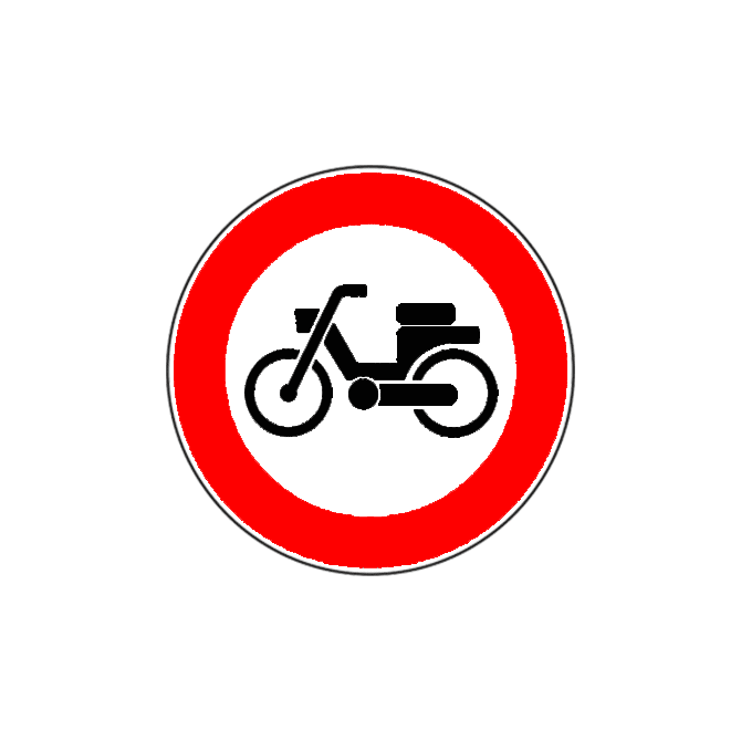 Mopedų eismas draudžiamas