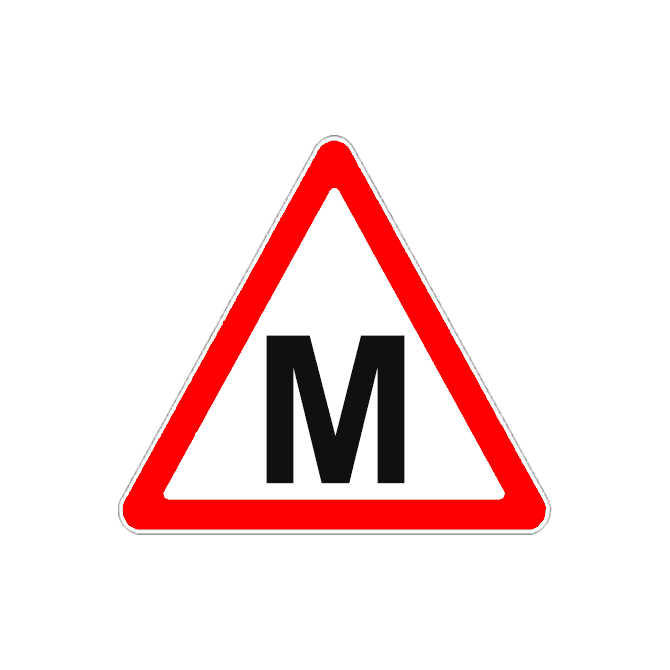 «М» используемых для обучения вождению